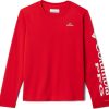 Shirts * | Columbia Youth Georgia Bulldogs Red Terminal Tackle Long Sleeve T-Shirt For Boys'