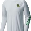 Shirts * | Columbia Men'S Baylor Bears White Terminal Tackle Long Sleeve T-Shirt