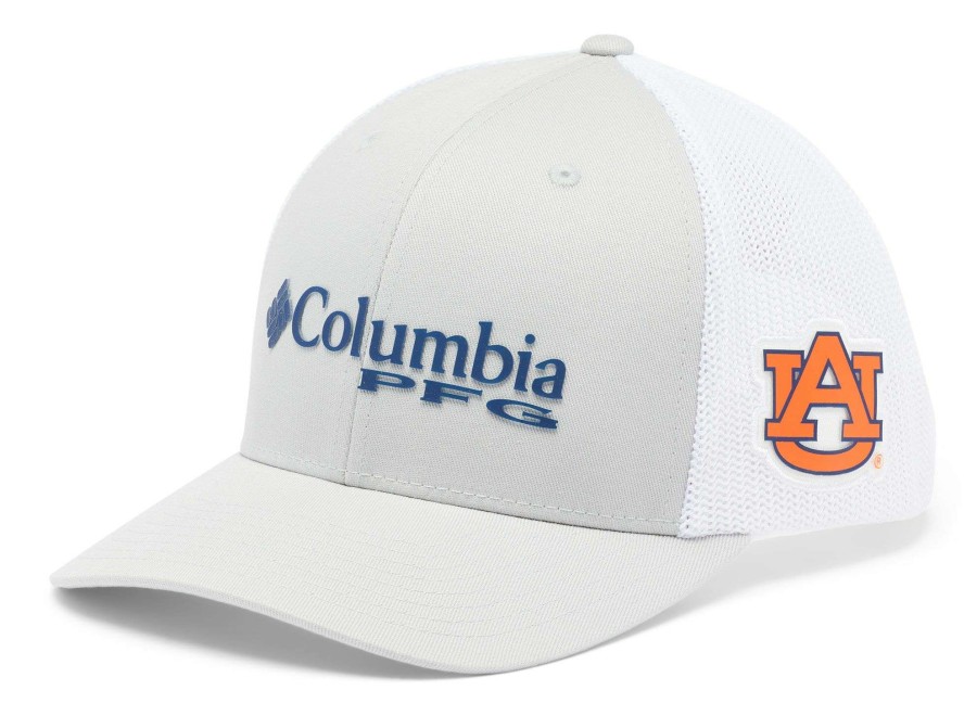 Hats * | Columbia Men'S Auburn Tigers Grey Pfg Snapback Adjustable Hat