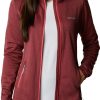 Jackets * | Columbia Women'S Park View Grid Full Zip Fleece Jacket Bright Geranium Heather