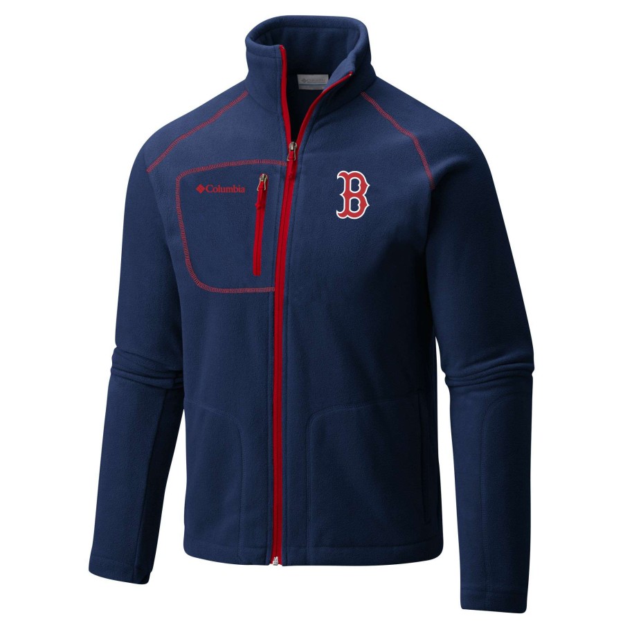 Jackets * | Columbia Men'S Boston Red Sox Navy Fast Trek Ii Jacket