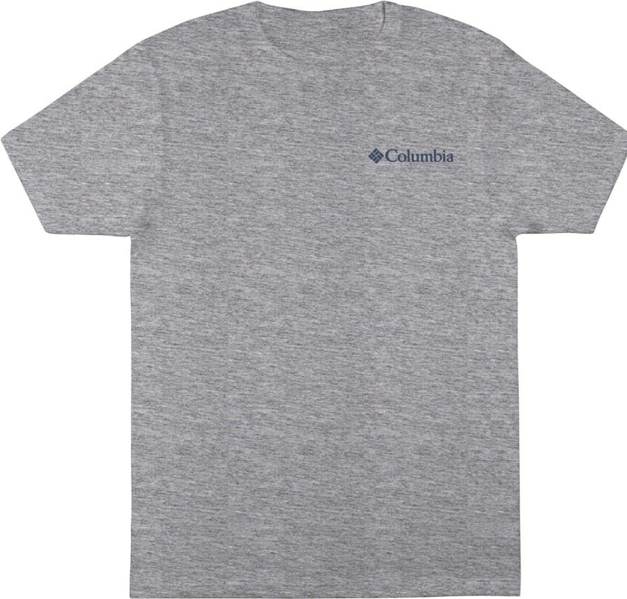 Shirts * | Columbia Mens' Delphic Graphic T-Shirt Grey Heather