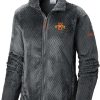 Jackets * | Columbia Women'S Iowa State Cyclones Grey Fire Side Sherpa Full-Zip Jacket