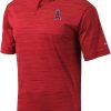 Shirts * | Columbia Men'S Los Angeles Angels Red Omni-Wick Set Performance Polo