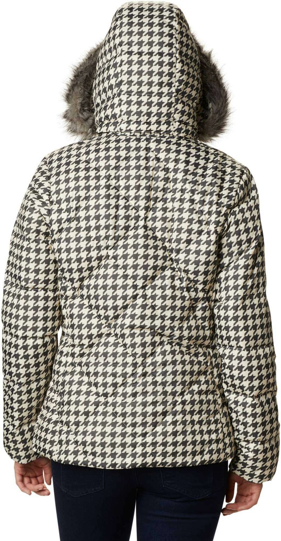 Jackets * | Columbia Women'S Icy Heights Ii Down Jacket Chalk Houndstooth Print