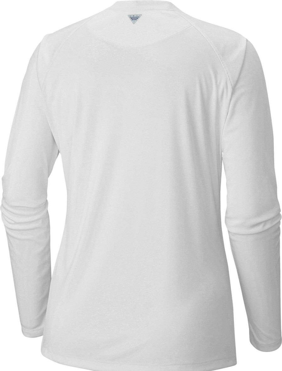 Shirts * | Columbia Women'S Nc State Wolfpack White Tidal Long Sleeve T-Shirt