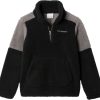 Jackets * | Columbia Boy'S Rugged Ridge Iii Sherpa 1/2 Zip Pullover For Boys'