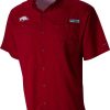 Shirts * | Columbia Men'S Arkansas Razorbacks Cardinal Tamiami Performance Shirt