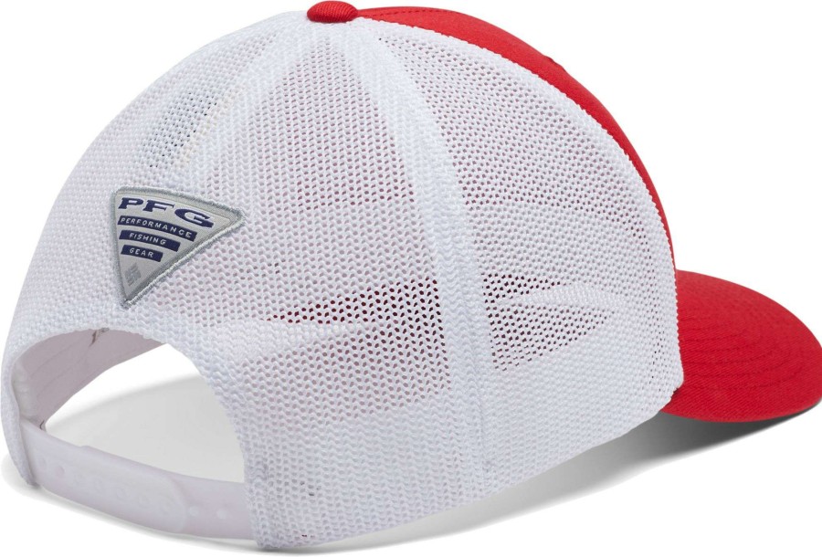 Hats * | Columbia Men'S Nebraska Cornhuskers Scarlet Pfg Mesh Fitted Hat