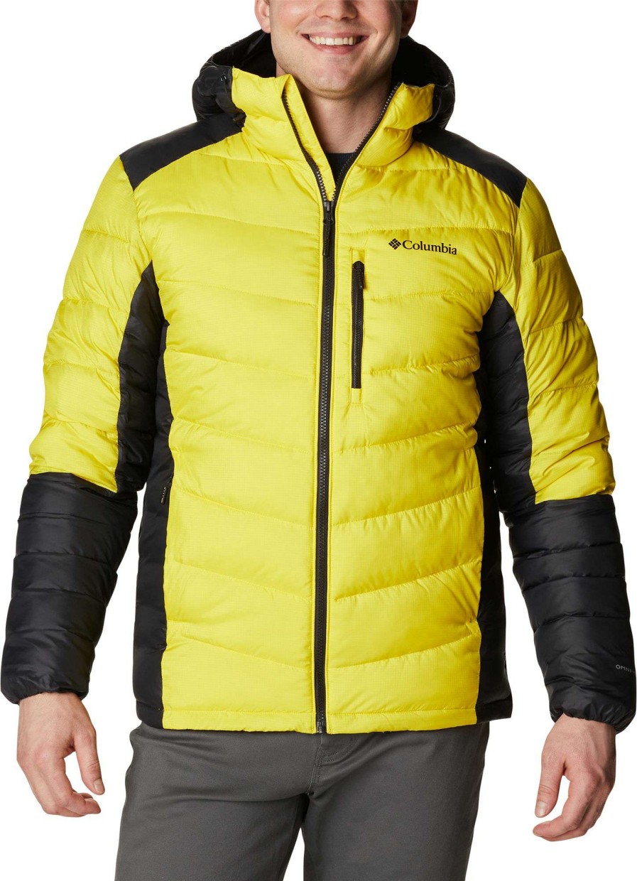 Jackets * | Columbia Men'S Labyrinth Loop Omni-Heat Infinity Insulated Hooded Jacket Laser Lemon/Black