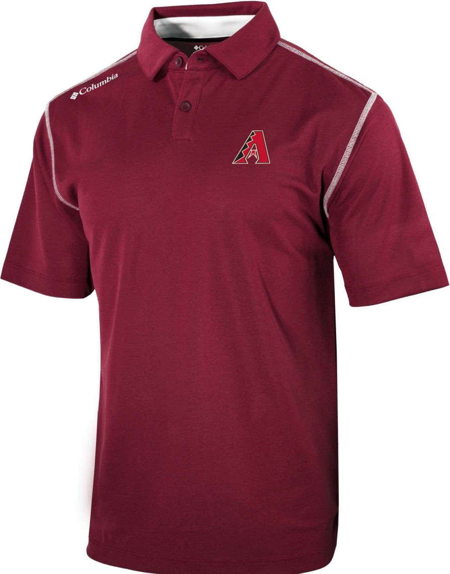 Shirts * | Columbia Men'S Arizona Diamondbacks Red Shotgun Polo