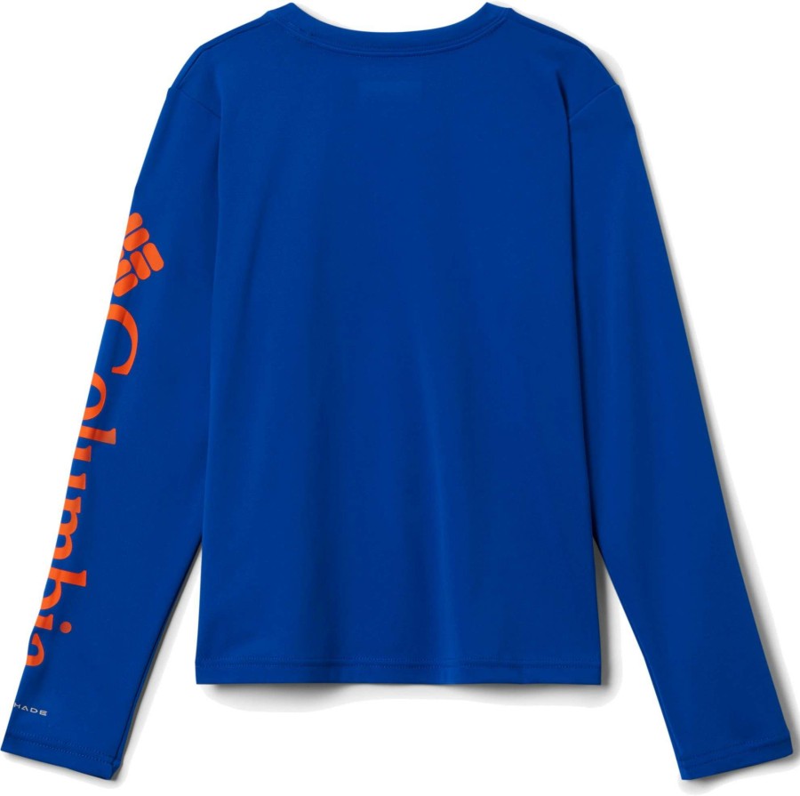 Shirts * | Columbia Youth Florida Gators Blue Terminal Tackle Long Sleeve T-Shirt For Boys'