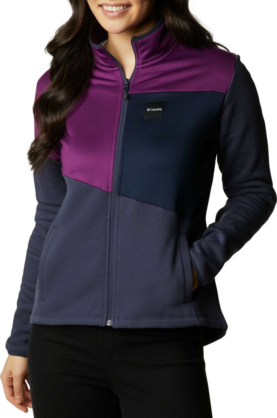 Jackets * | Columbia Women'S Columbia Lodge Hybrid Full Zip Jacket Mineral Pink/Malbec