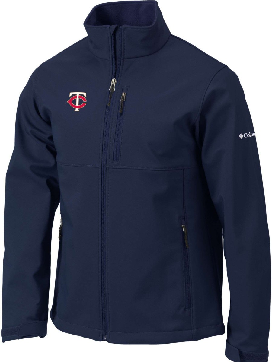 Jackets * | Columbia Men'S Minnesota Twins Navy Ascender Full-Zip Jacket