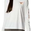 Shirts * | Columbia Women'S Texas Longhorns White Tidal Long Sleeve T-Shirt