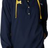 Sweatshirts * | Columbia Women'S Michigan Wolverines Blue Pfg Tamiami Quarter-Snap Long Sleeve Hooded Shirt