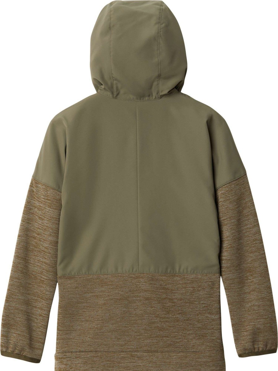 Jackets * | Columbia Kids' Out-Shield Dry Fleece Full Zip For Girls' Stone Green/New Olive