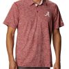 Shirts * | Columbia Men'S Alabama Crimson Tide Crimson Tech Trail Polo