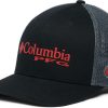 Hats * | Columbia Men'S Alabama Crimson Tide Pfg Mesh Fitted Black Hat