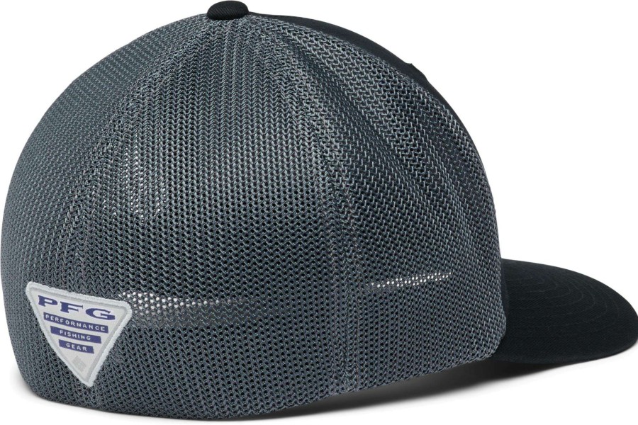 Hats * | Columbia Men'S Alabama Crimson Tide Pfg Mesh Fitted Black Hat