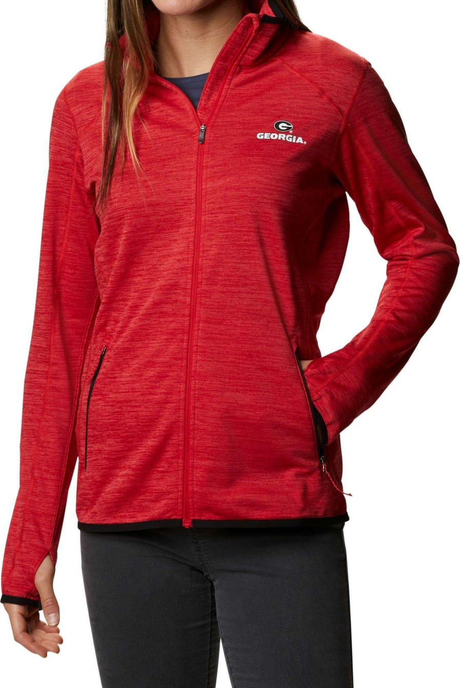 Sweatshirts * | Columbia Women'S Georgia Bulldogs Red Darling Days Full-Zip Hoodie