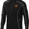 Jackets * | Columbia Men'S Baltimore Orioles Black Shotgun Quarter-Zip Shirt