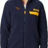 Jackets * | Columbia Women'S West Virginia Mountaineers Blue Mountain Side Heavyweight Full-Zip Jacket