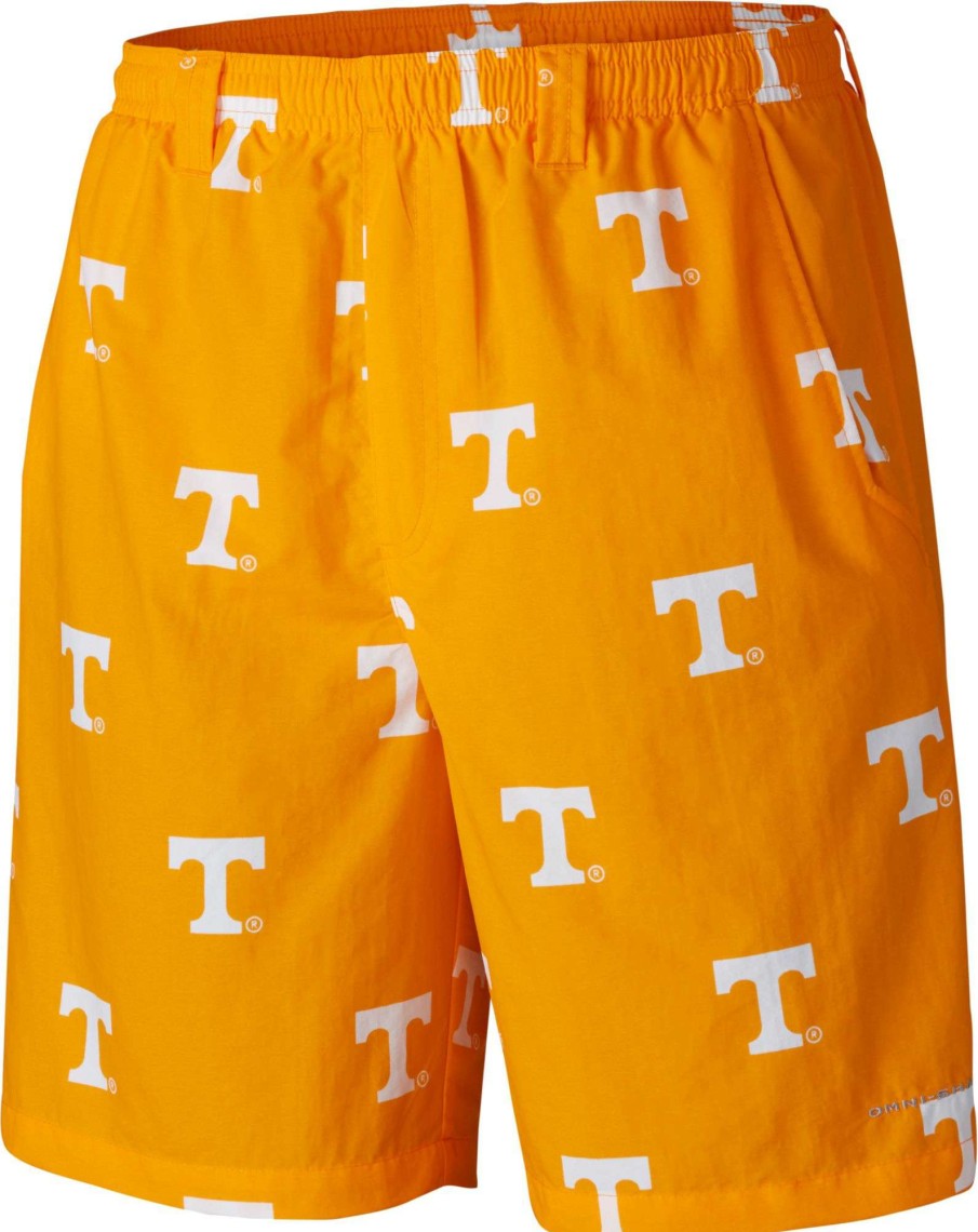 Shorts * | Columbia Men'S Tennessee Volunteers Tennesse Orange Backcast Ii Printed Performance Shorts