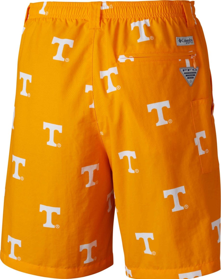 Shorts * | Columbia Men'S Tennessee Volunteers Tennesse Orange Backcast Ii Printed Performance Shorts