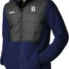 Jackets * | Columbia Men'S Detroit Tigers Navy Full-Zip Fleece Jacket