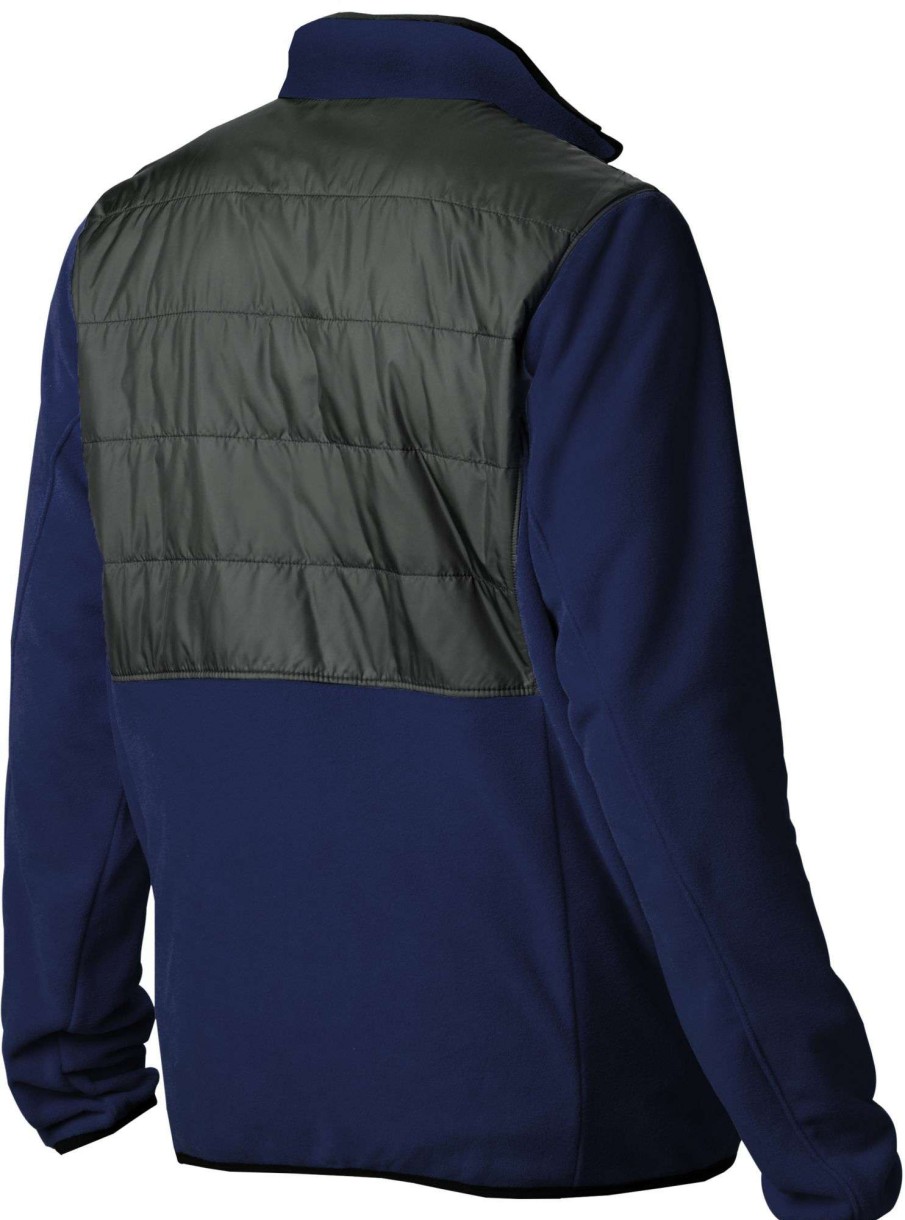 Jackets * | Columbia Men'S Detroit Tigers Navy Full-Zip Fleece Jacket