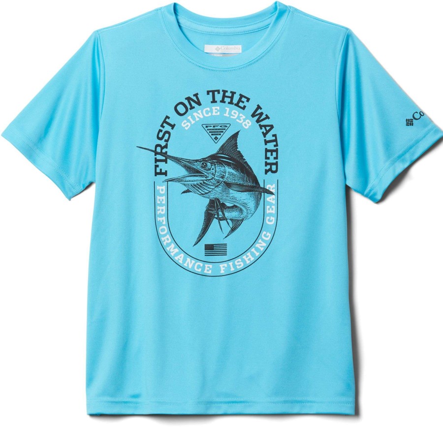 Shirts * | Columbia Youth Terminal Tackle Pfg First On Water Short Sleeve Shirt For Boys'