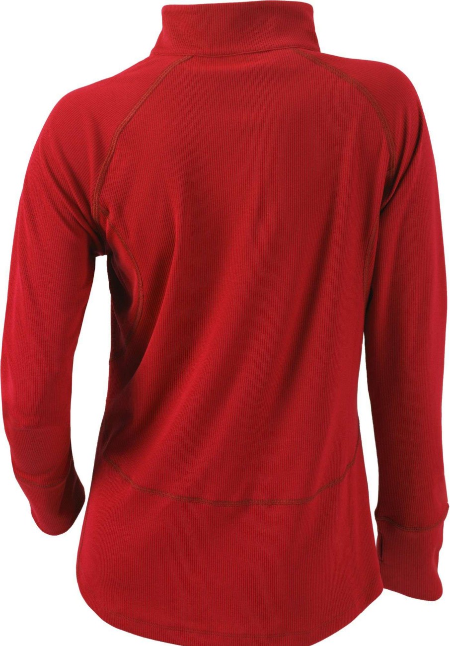 Jackets * | Columbia Women'S Wisconsin Badgers Red Flop Shot Half-Zip Pullover Shirt