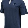 Shirts * | Columbia Men'S Penn State Nittany Lions Blue Omni-Wick Range Performance Polo