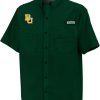 Shirts * | Columbia Men'S Baylor Bears Green Button-Down Performance Short Sleeve Shirt