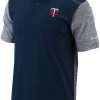 Shirts * | Columbia Men'S Minnesota Twins Forged Omni-Freeze Polo