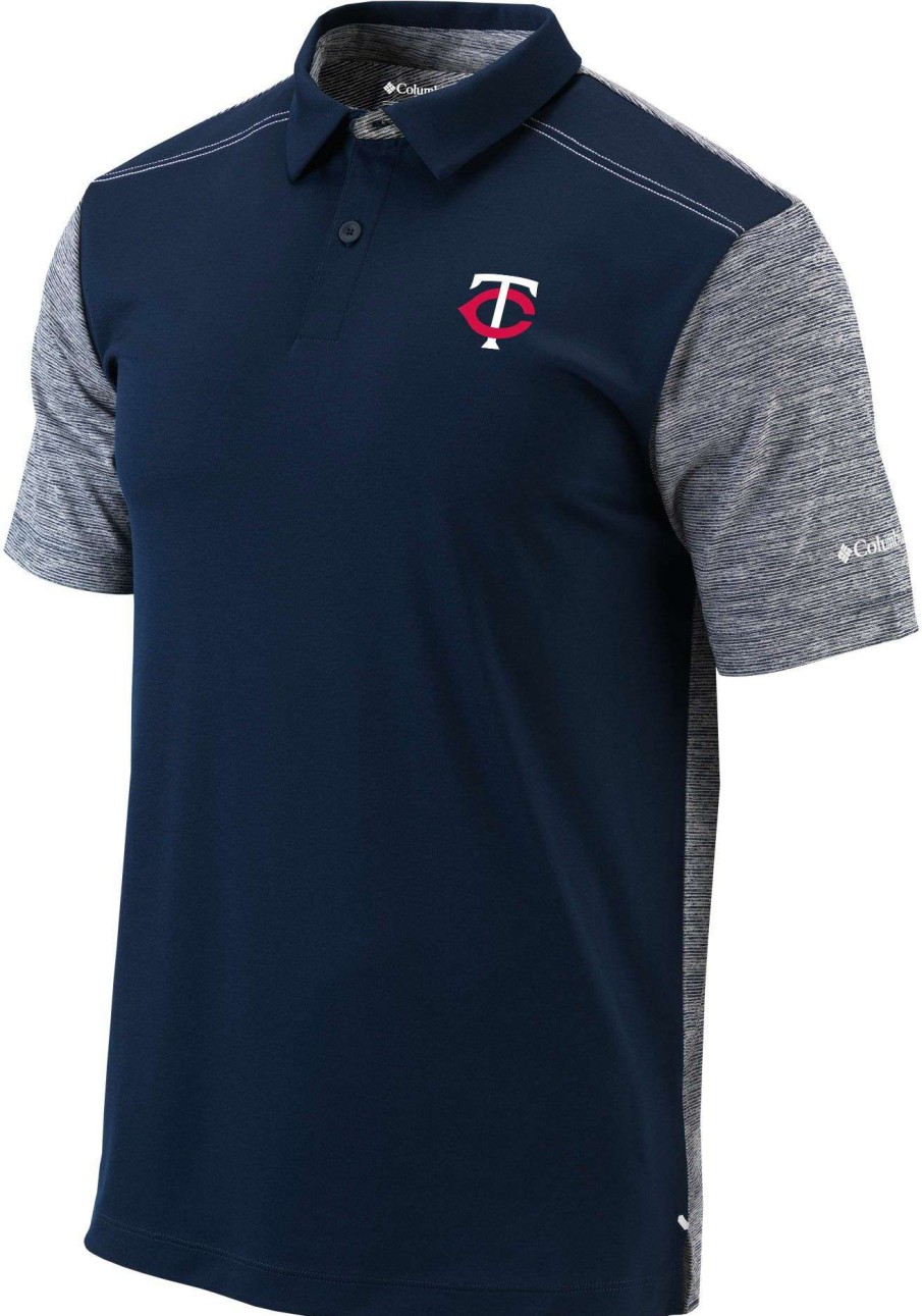 Shirts * | Columbia Men'S Minnesota Twins Forged Omni-Freeze Polo