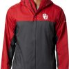 Jackets * | Columbia Men'S Oklahoma Sooners Crimson Glennaker Storm Jacket