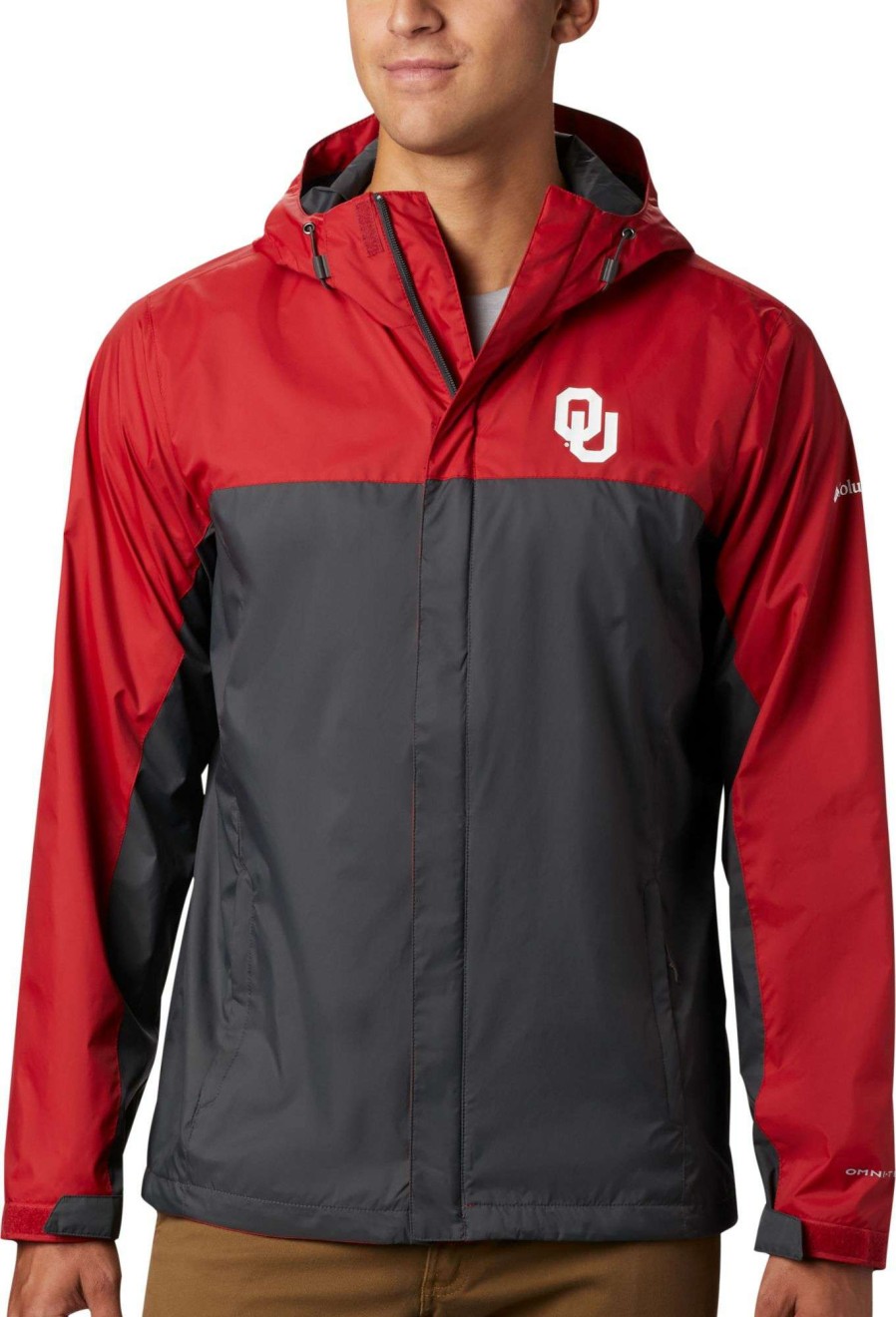 Jackets * | Columbia Men'S Oklahoma Sooners Crimson Glennaker Storm Jacket