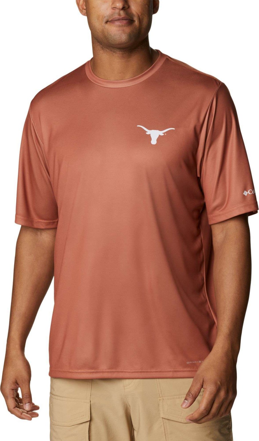 Shirts * | Columbia Men'S Texas Longhorns Orange Terminal Tackle Shirt