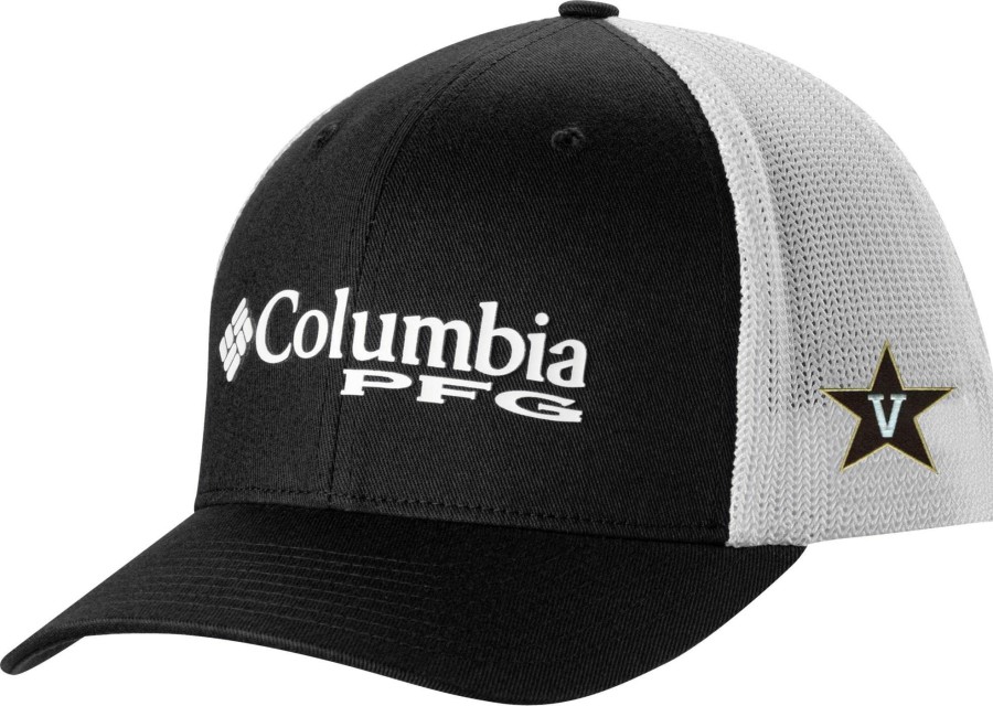 Hats * | Columbia Men'S Vanderbilt Commodores Black Pfg Snapback Adjustable Hat