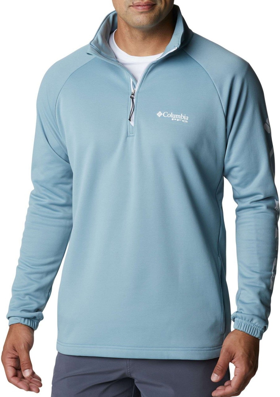 Sweatshirts * | Columbia Pfg Men'S Tackle Zip Fleece Pullover