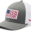 Hats * | Columbia Men'S Alabama Crimson Tide Grey Pfg Fish Flag Mesh Fitted Hat