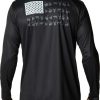 Shirts * | Columbia Columbus Men'S Phg Terminal Shot Game Flag Long Sleeve T-Shirt