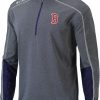 Jackets * | Columbia Men'S Boston Red Sox Navy Shotgun 2.0 Quarter-Zip Shirt