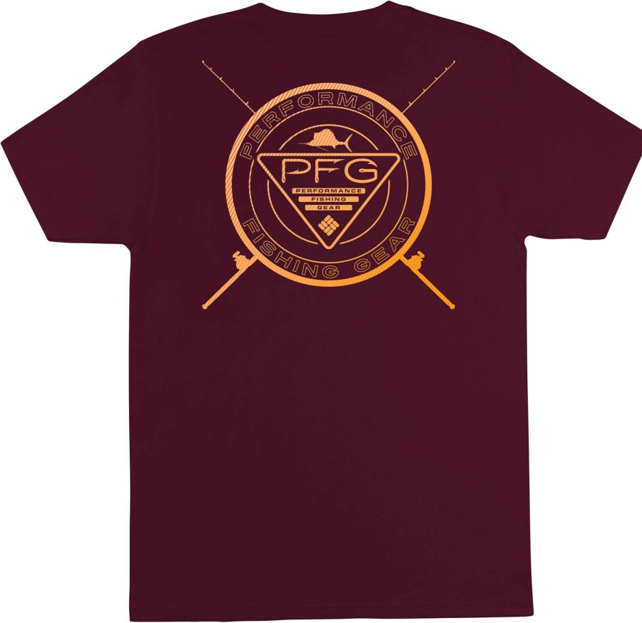 Shirts * | Columbia Men'S Slane Short Sleeve T-Shirt Rich Wine