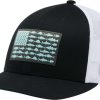 Hats * | Columbia Pfg Fish Flag Mesh Snapback Hat For Women Black/White