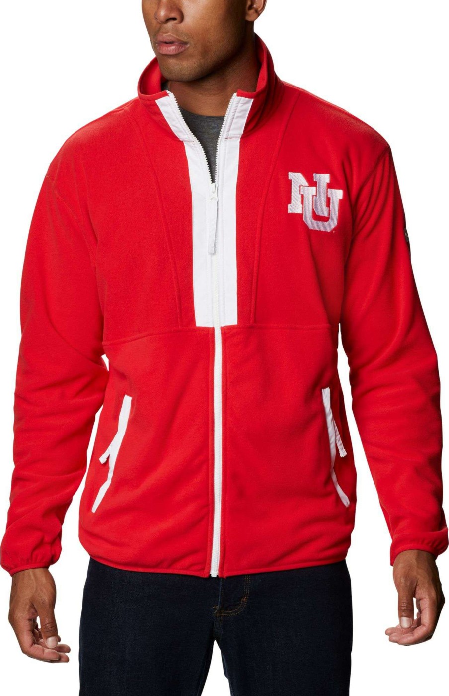 Jackets * | Columbia Men'S Nebraska Cornhuskers Scarlet Back Bowl Full-Zip Fleece Jacket