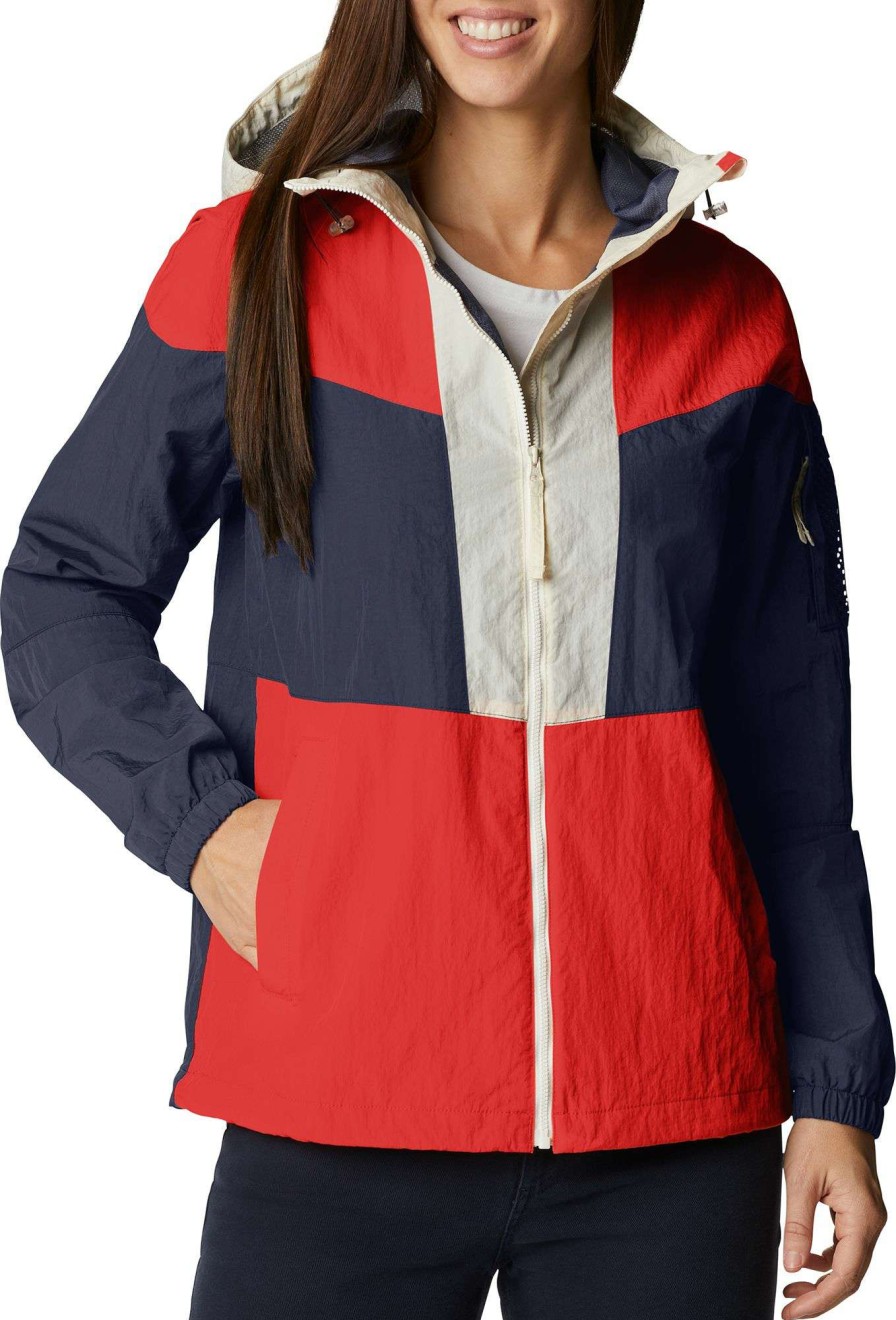 Jackets * | Columbia Women'S Wallowa Park Lined Jacket Chalk/Bold Orange/Ncturnl