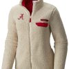 Jackets * | Columbia Women'S Alabama Crimson Tide Mountainside Full-Zip White Jacket